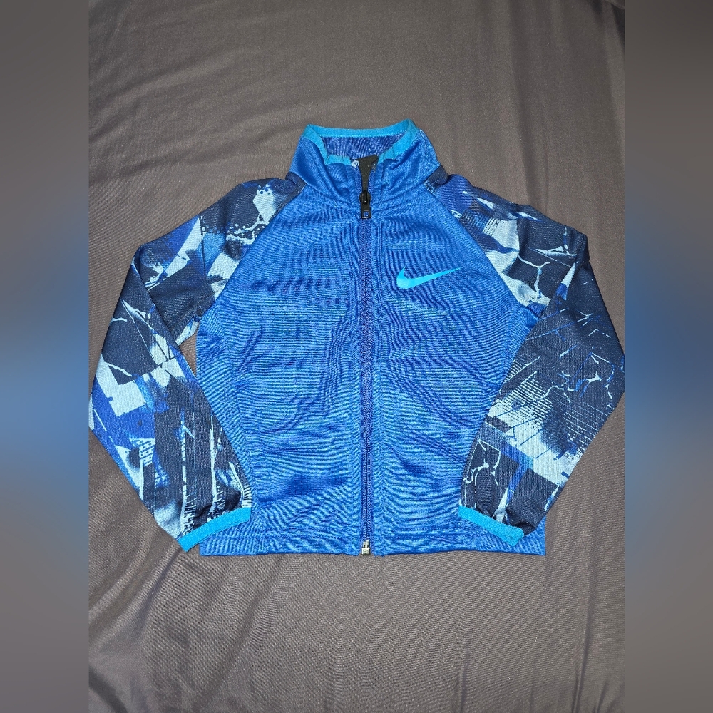 Nike Blue and Black Graphic Jacket
